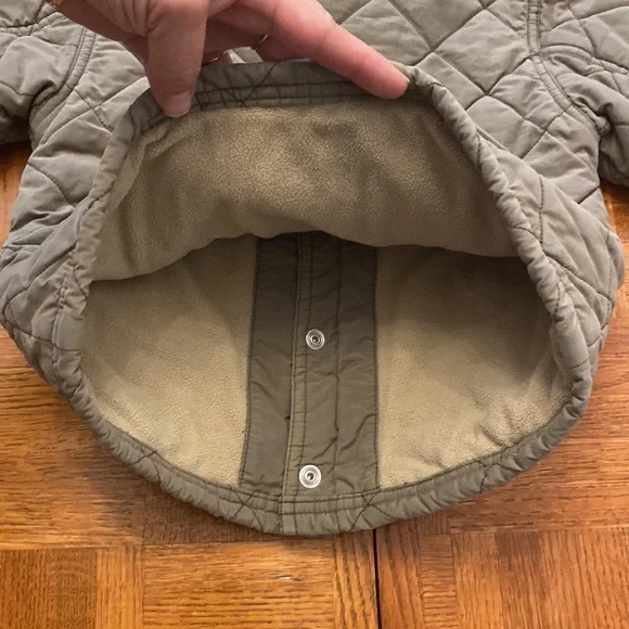 Gymboree Quilted Puffer Jacket in Olive and Beige - Picture 8 of 15